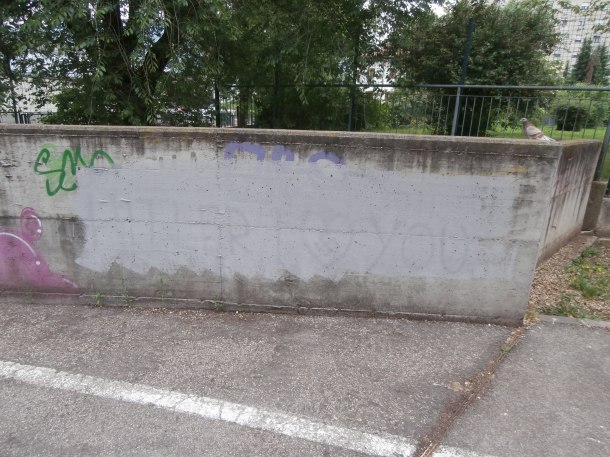 Una scritta sui muri di Bolzano. Foto G. Mngai